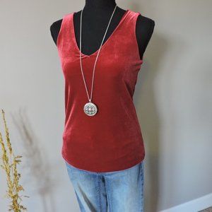 Sexy Yet Understated Burgundy Red Tank with Vneck